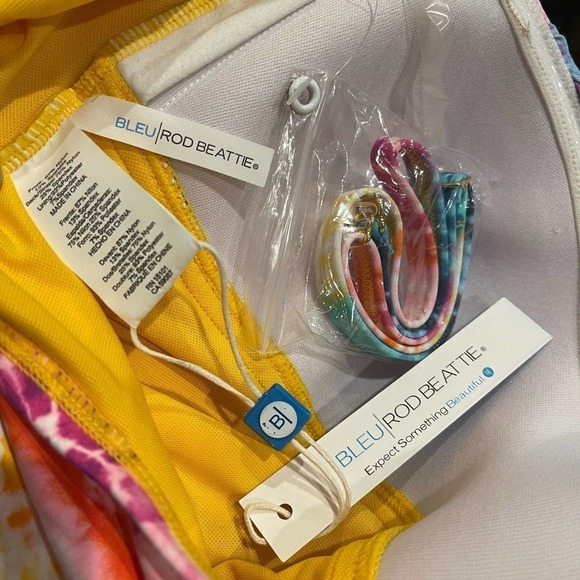 Bleu by Rod Beattie Good Vibrations Twist Bandeau Tankini Top Women's Size 6 NWT - Picture 9 of 14